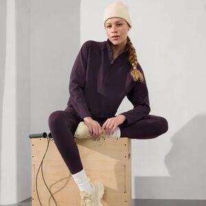 Athleta Altitude Fleece-Lined ½ Zip Sweatshirt – Iris – Small 💜